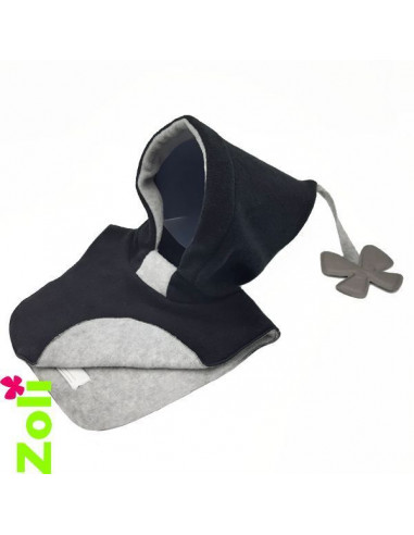 Bonnet bébé Noir - Gris Chiné