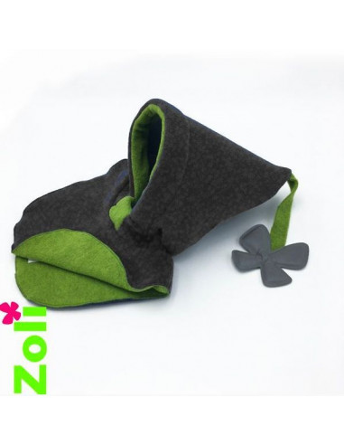 Bonnet bebe Anthracite - Vert