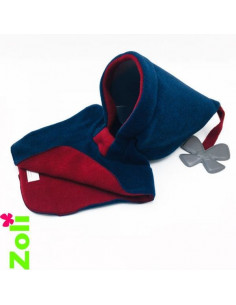 Bonnet bébé Bleu - Rouge 2