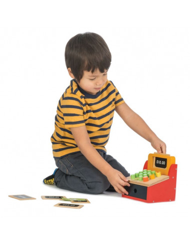 Caisse enregistreuse avec de l'argent