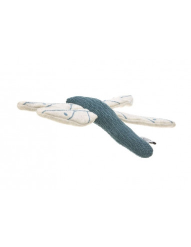 Hochet tricoté Garden Explorer - Blue