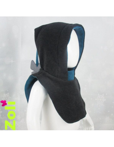 Bonnet bebe Anthracite - Pétrole