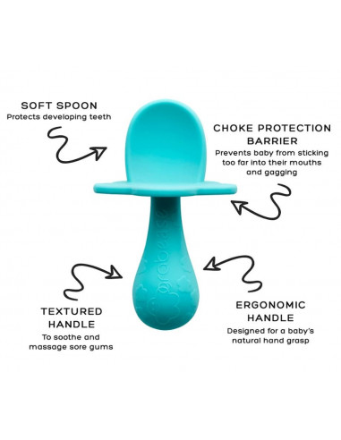 Set de 2 cuillères en silicone - Gris