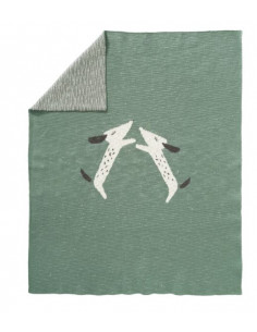 Couverture tricotée bio...