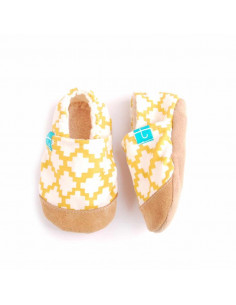 Chausson Titot coton+cuir...