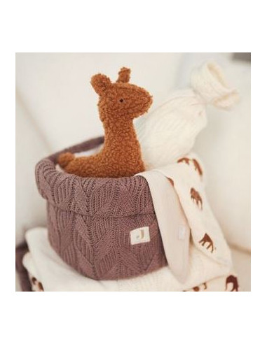 Panier de rangement en tricot - Chestnut