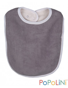 Bavoir 24cm coton bio - Gris 