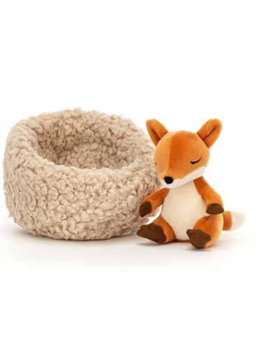 Peluche Renard hibernant - 12cm