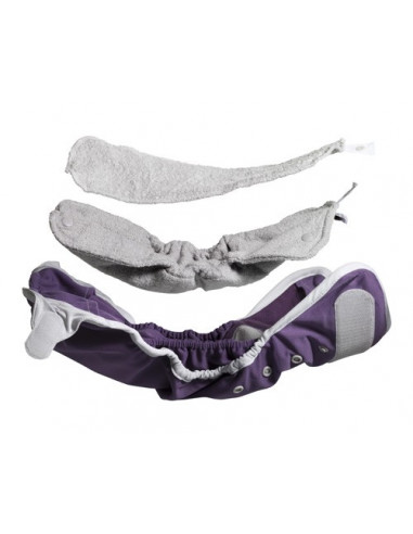 Couche Pop-in Bambou V2 à velcros - Rose