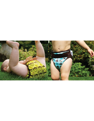 Couche Pop-in Bambou V2 à velcros - Aqua