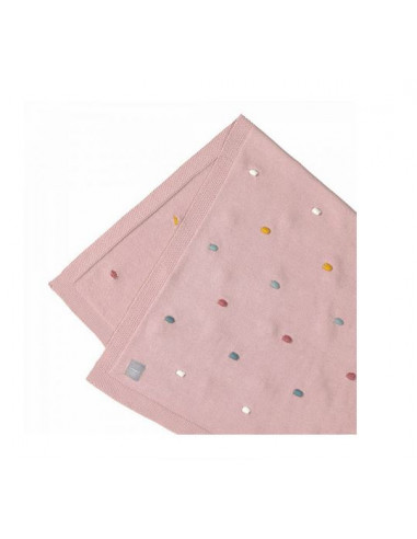 Couverture tricotée 80x110 coton bio...