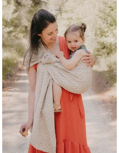 Sling en coton bio - Zèbre beige