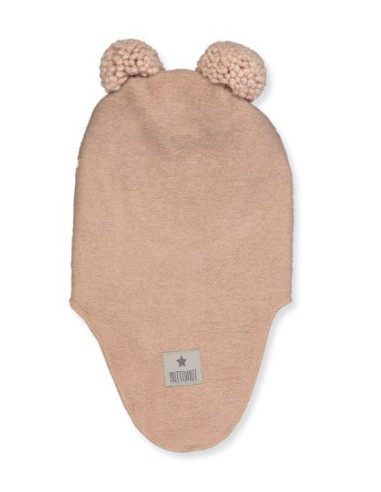 Bonnet BIG BEAR laine mérinos/pom-pom...