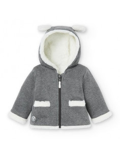 Veste maille pour bébé gris 3M