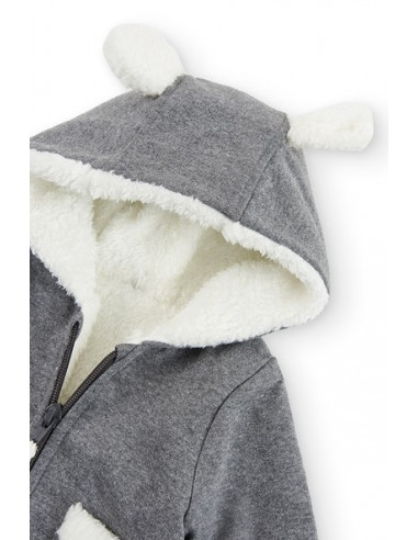 Veste maille pour bébé gris 3M