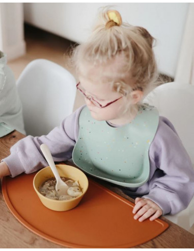 Bavoir en silicone - Cambridge Blue...