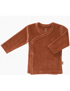 Cardigan velours 0-3m - Copper