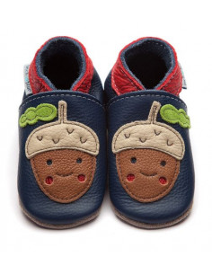 Chaussons en cuir 0-6mois -...