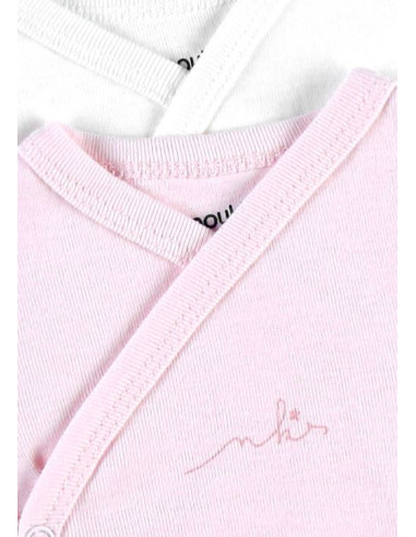 Bodys croisés ML 2pces 00M - Rose...