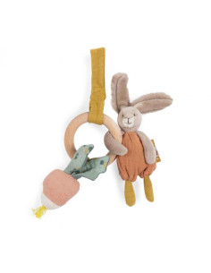 Hochet anneau bois lapin -...