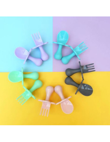 Set de 2 couverts ergonomiques - Mint