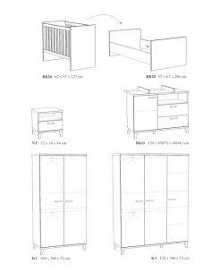 Chambre bébé 3pcs EVY... 2