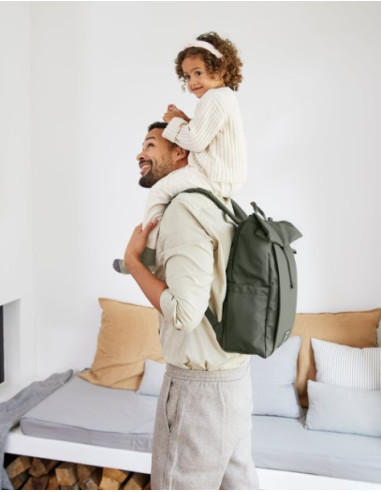 Sac à dos à langer Roll Top UP - Olive 