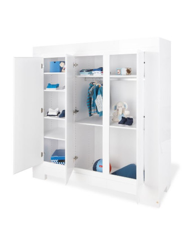 Chambre bébé 3pcs avec garde-robe 3...
