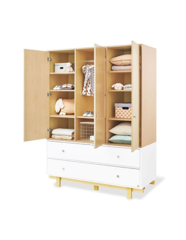 Chambre bébé 3pcs avec garde-robe 3...