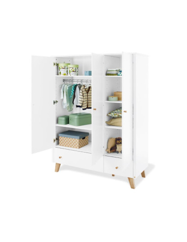 Chambre bébé 3pcs avec garde-robe 3...