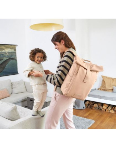 Sac à dos à langer Roll Top UP - Rose...