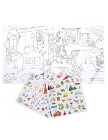 Cahier de coloriage et stickers - Les...