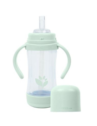 Tasse d'apprentissage en verre - Sauge