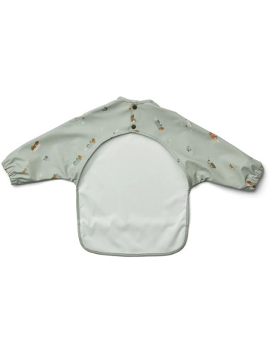 Bavoir tablier - Véhicules/dove blue