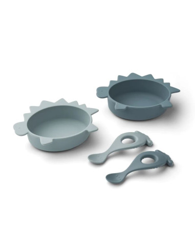 Coffret repas Evan - Dino blue mix