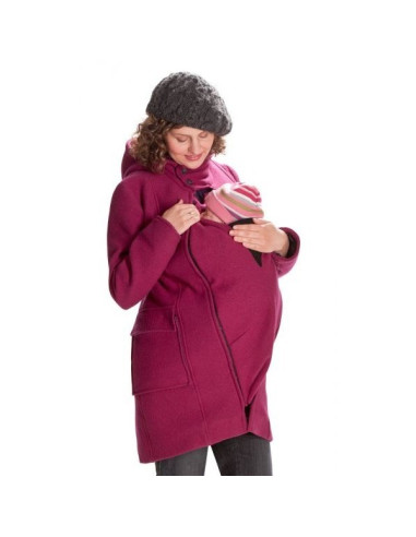 Manteau laine feutrée - Noire