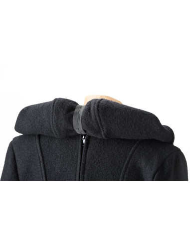 Manteau laine feutrée - Noire