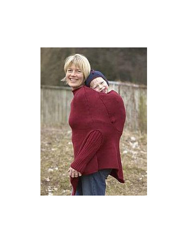 Poncho de portage Mamalila Bordeaux
