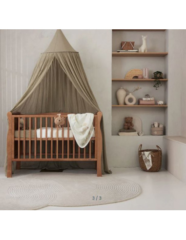 Ciel de lit vintage 245cm - Olive Green