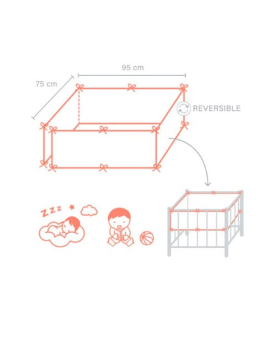 Tour de parc 75x95 Tetra jersey - Blush