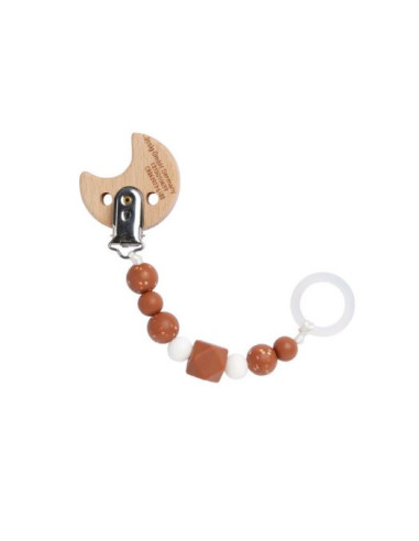 Attache sucette bois silicone -...