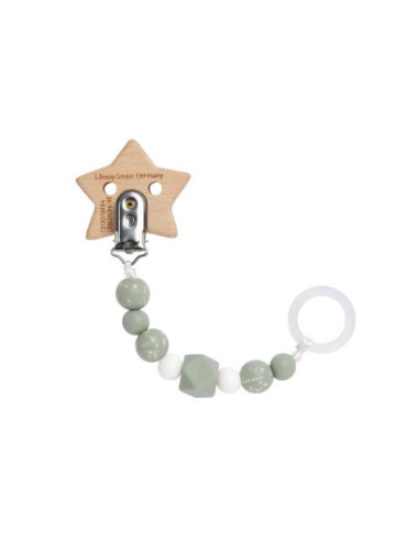 Attache sucette bois silicone -...