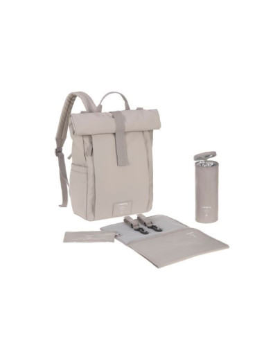 Sac à dos à langer Roll Top UP - Taupe