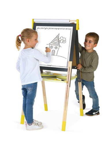 Tableau de dessin en bois  - Gris et...