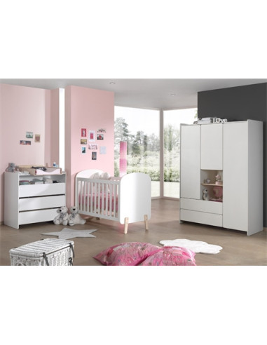 Garde-robe 2 portes + 2 tiroirs -...