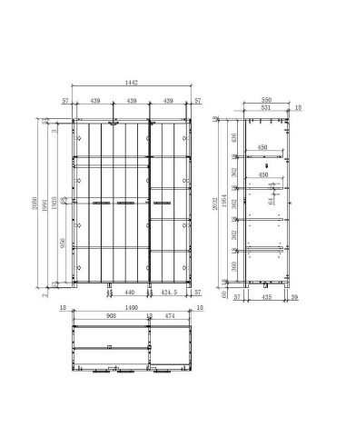 Garde-robe 3 portes - Erik