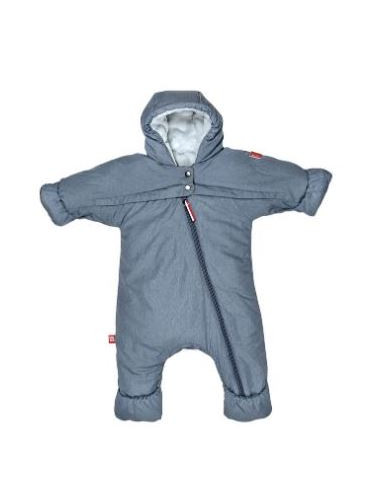 Combi pilote T-zip 6-12mois - Bleu chiné Combi pilote T-zip 6-12mois - Bleu chiné