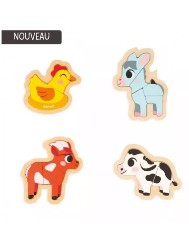 4 puzzles évolutifs - Ferme