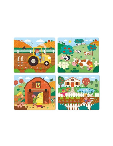 4 puzzles évolutifs - La ferme