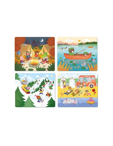 4 puzzles évolutifs - Les Vacances